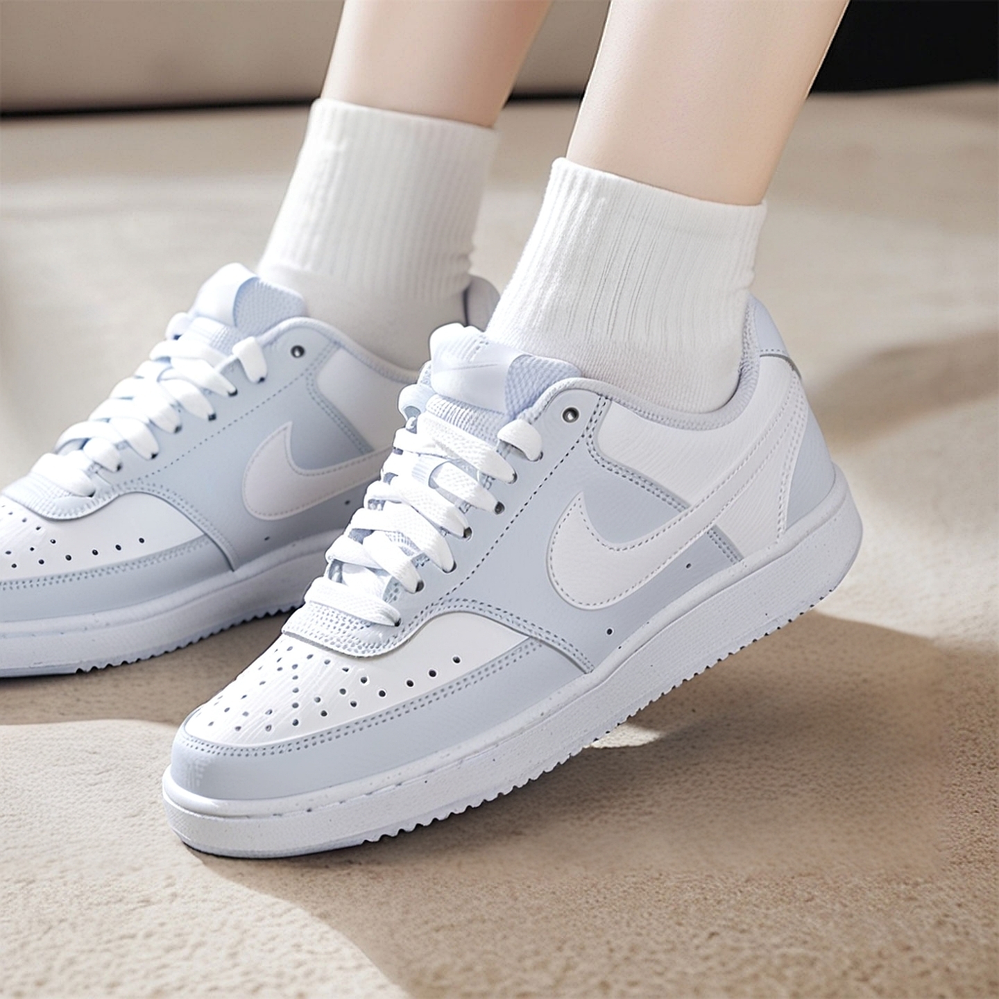 NIKE耐克官方正品女鞋2025冬季运动鞋休闲鞋COURT厚底板鞋DH3158