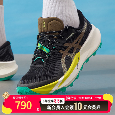 亚瑟士TRABUCO 14 GTX男鞋26春新款缓震越野跑鞋运动鞋1011C166