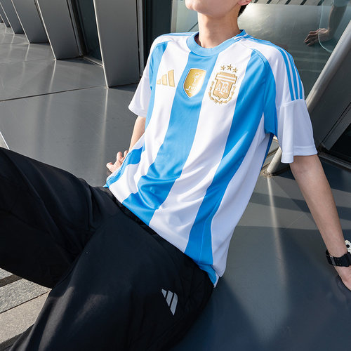 adidas阿迪达斯短袖速干t恤男官方正品阿根廷足球衫训练服IP8409