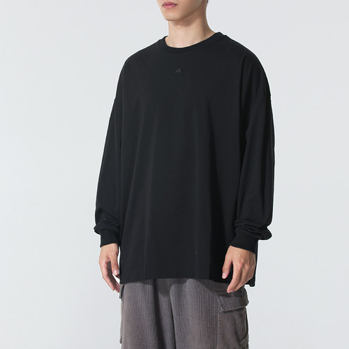 Adidas阿迪达斯男装长袖T恤26夏季新款宽松休闲圆领运动服JX5580