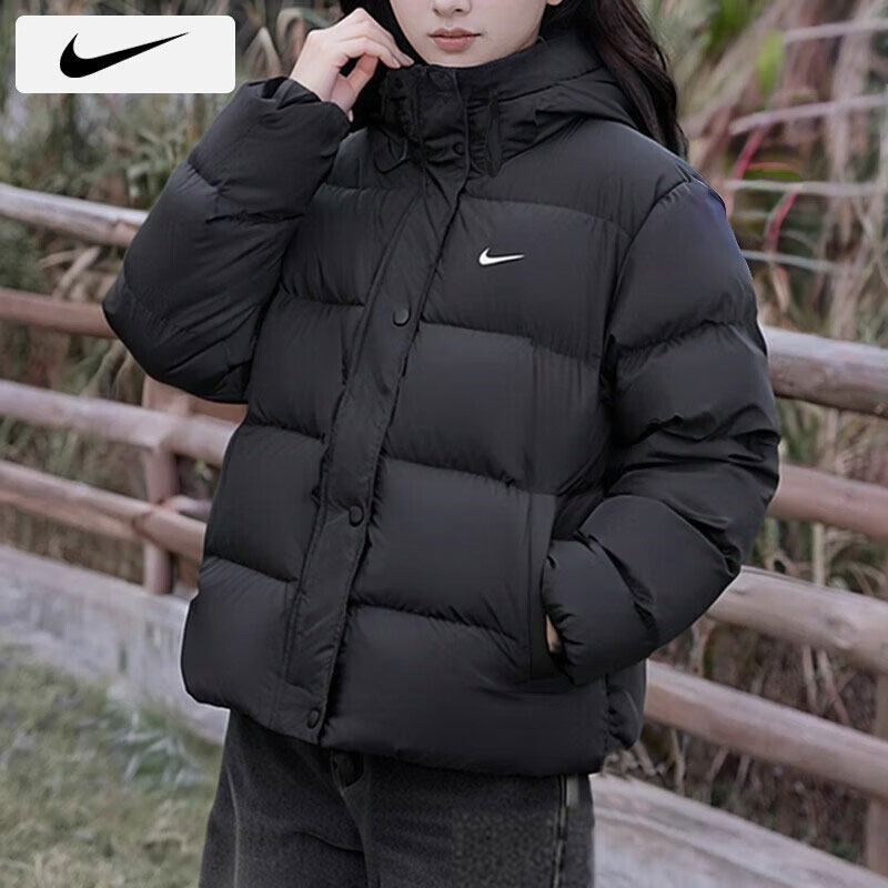 nike耐克冬季女子运动休闲连帽羽绒服外套短25新款保暖上衣IH0728