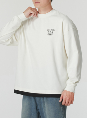 Skechers斯凯奇圆领卫衣男女装2025秋新款休闲长袖套头衫L325U111