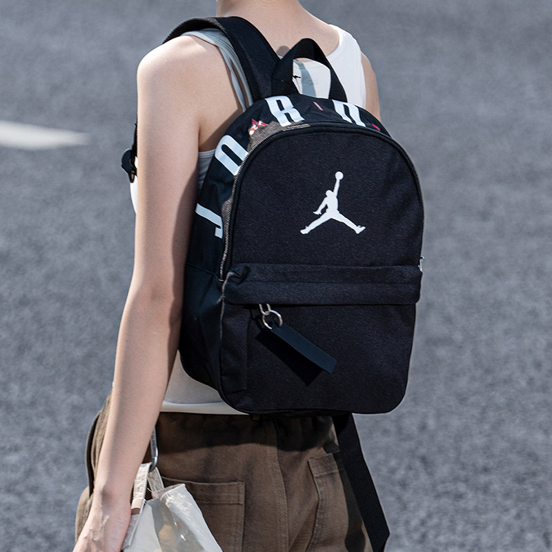 Nike耐克背包男女同款儿童小学生书包Jordan运动休闲纯色双肩包