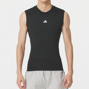 阿迪达斯运动背心男装25夏新款跑步健身训练服透气无袖T恤JE6694
