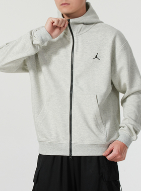 Nike耐克灰色连帽外套男装25夏季新款JORDAN运动服夹克FV8603-050
