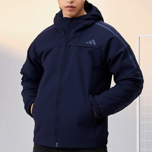 阿迪达斯加绒夹克男装秋冬新款保暖防风运动服梭织休闲外套KA1306