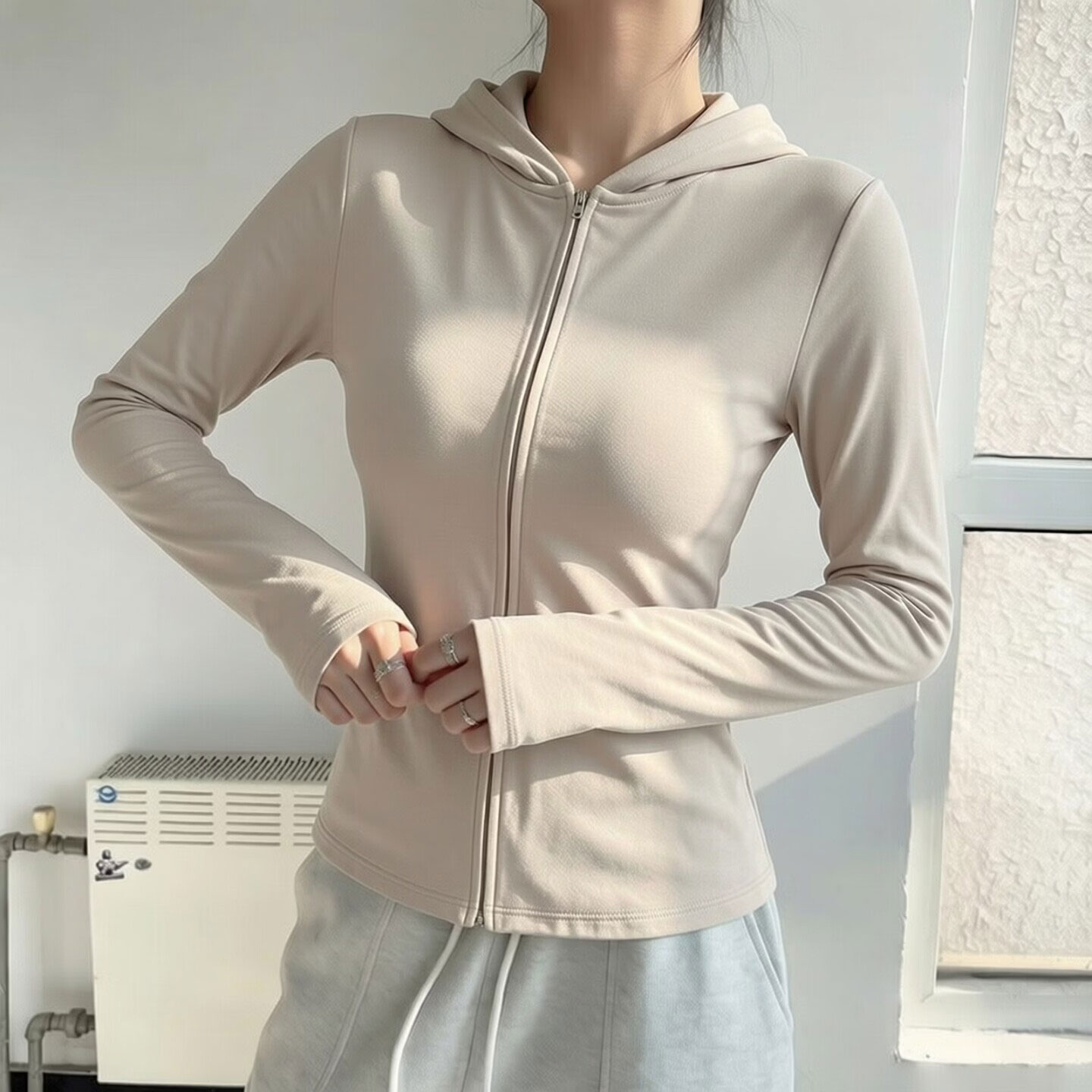 耐克女装运动服26春秋款针织连帽修身显瘦跑步健身外穿上衣IM8380