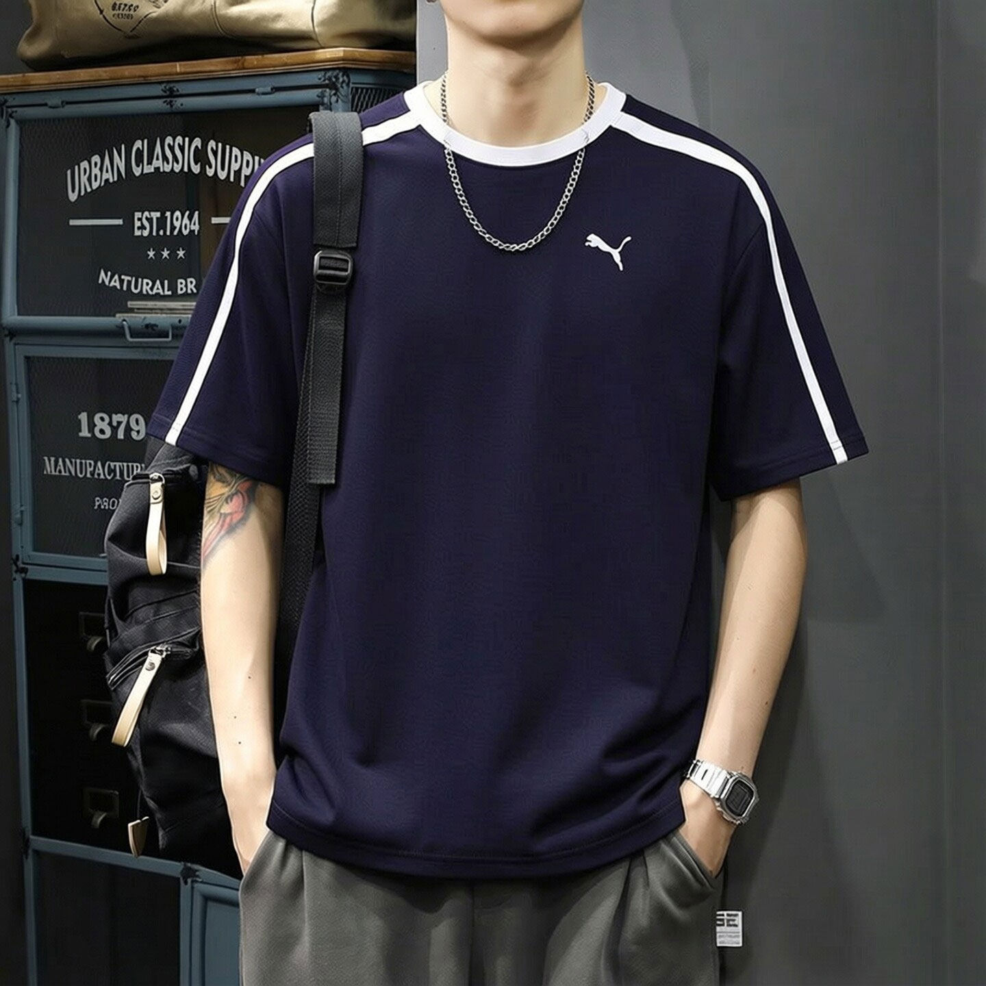 PUMA彪马男装短袖T恤2026夏季新款跑步健身透气运动服638457-16