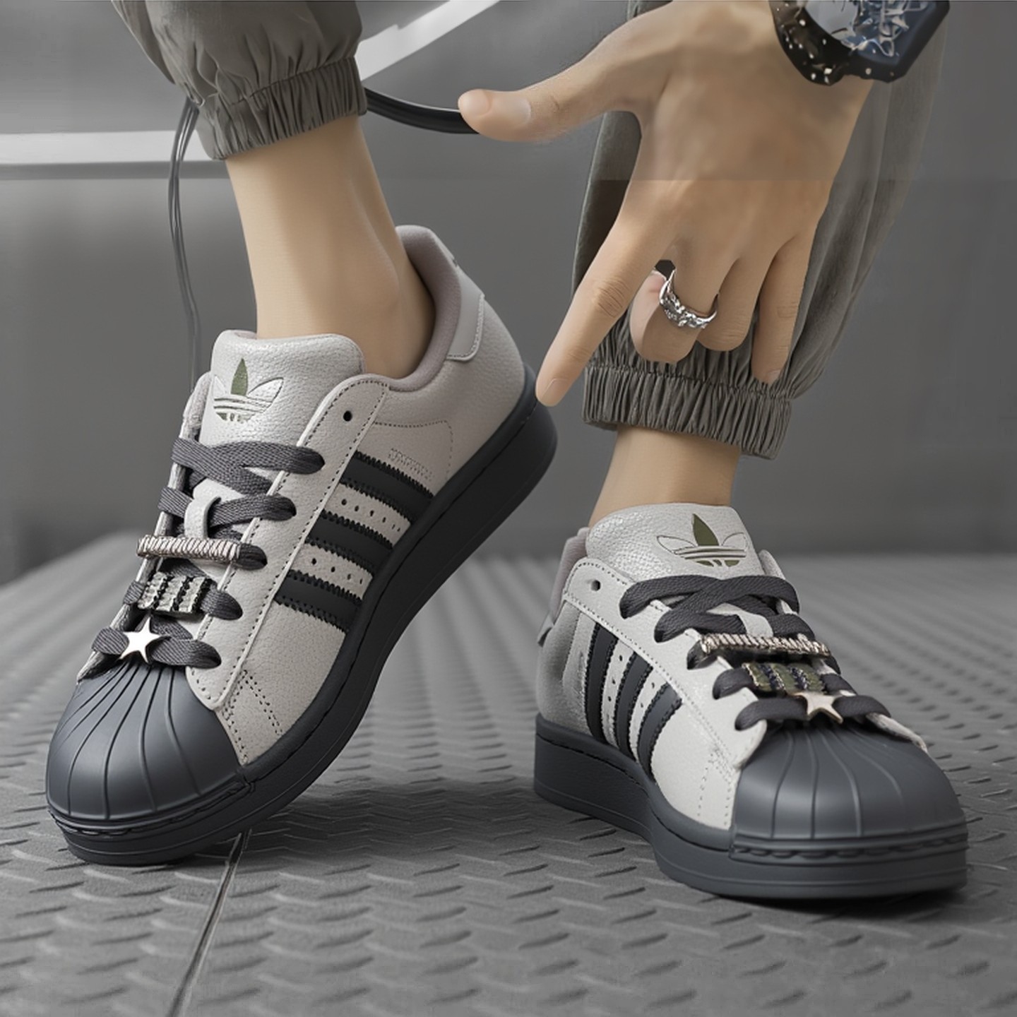 阿迪达斯Superstar II经典运动鞋灰色贝壳头板鞋男女休闲鞋26新款,运动鞋new,运动休闲鞋,淘宝优惠券,粉丝福利购,淘宝优惠卷