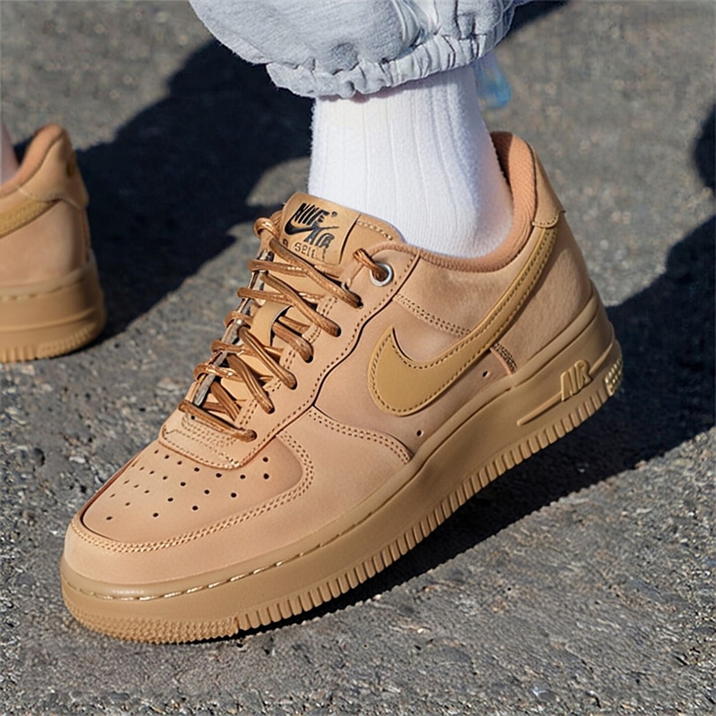 耐克Nike Air Force 1 AF1小麦色空军一号运动休闲板鞋FZ7372-200