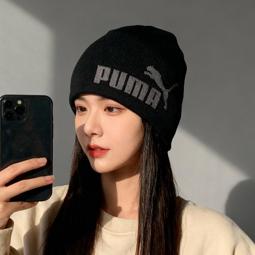 PUMA彪马秋冬冷帽男帽女帽套头针织帽25新款骑行套头运动帽026411