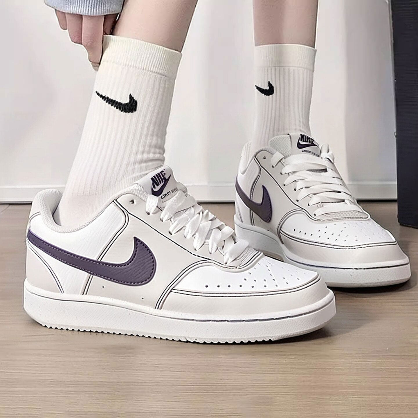 耐克（NIKE）女鞋 2026新款春季COURT运动鞋时尚低帮滑板鞋耐磨轻