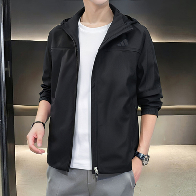 阿迪达斯男装梭织夹克外套26新款秋季抓绒运动服户外训练服KA1307