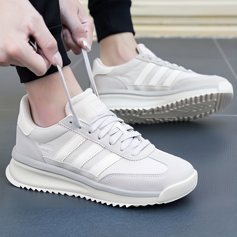 Adidas阿迪达斯男鞋灰色休闲鞋女鞋25冬季新款三叶草运动鞋JH5090