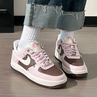 IO7595 Nike耐克女鞋 滑板鞋 休闲鞋 211 AF1空军一号粉色四勾运动鞋