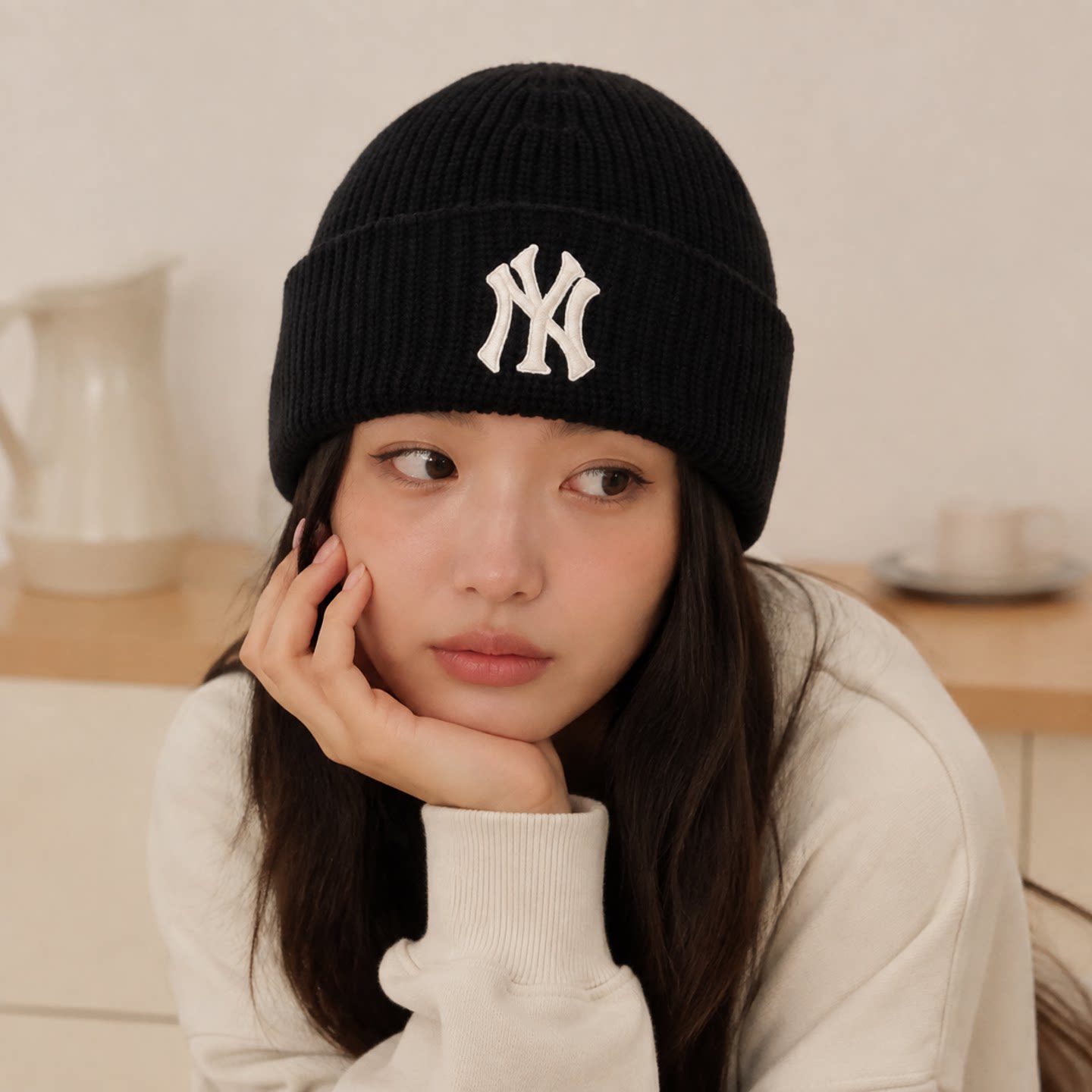 MLB2026冬季款绒线帽男女款运动生活户外休闲针织帽子保暖套头帽图片