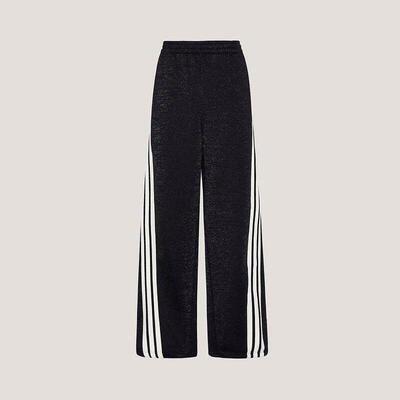 阿迪达斯女裤针织长裤子26新款春季运动鞋香蕉裤扭扭裤宽松KX8912