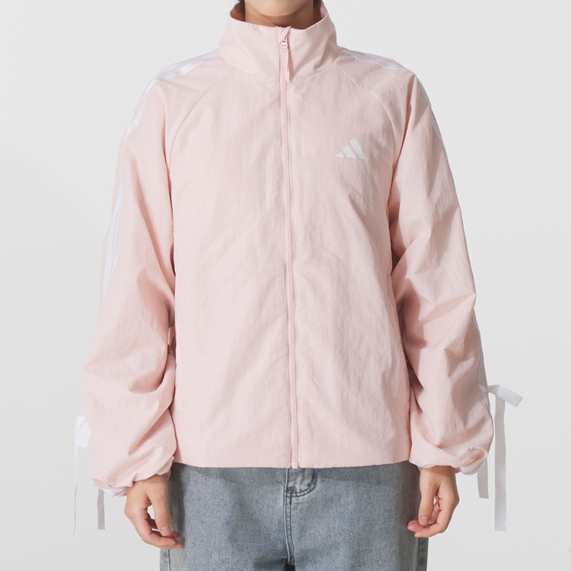 阿迪达斯女装立领运动夹克外套