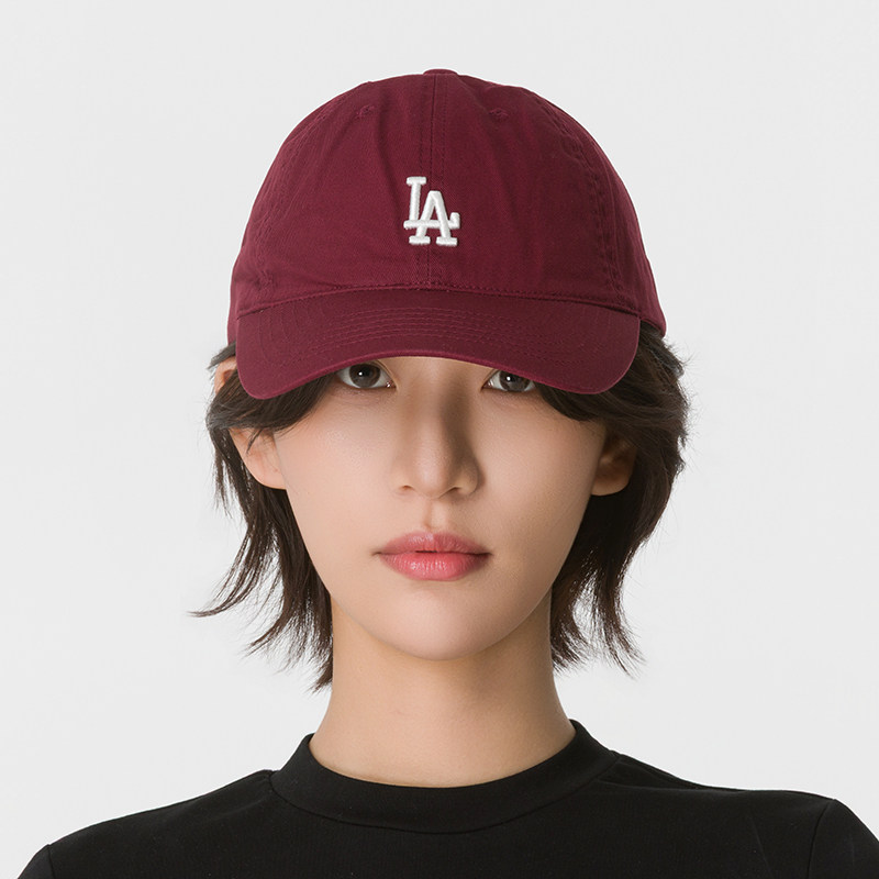 MLB酒红色棒球帽男帽女帽新款情侣鸭舌帽运动休闲帽3ACP7701N图片