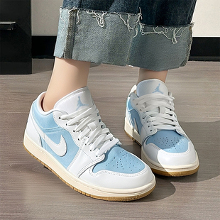 HQ2004 NIKE耐克女子AIR 低帮篮球鞋 1牛仔布拼接板鞋 400 JORDAN