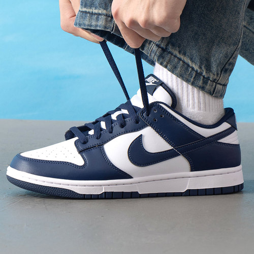 NIKE耐克男鞋板鞋藏青低帮复古运动休闲鞋 DUNK LOW HF5441-107