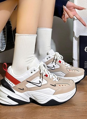 Nike 女鞋 M2K 老爹鞋女耐克复古休闲鞋粉色时尚运动鞋AO3108-205
