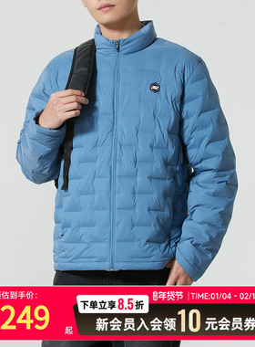 Skechers斯凯奇男士冬季保暖运动跑步梭织短款羽绒外套P423M013