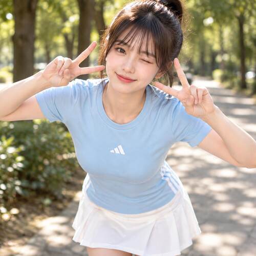 阿迪达斯短款T恤女装正品26夏季新款蓝色质短袖修身半袖JE1241