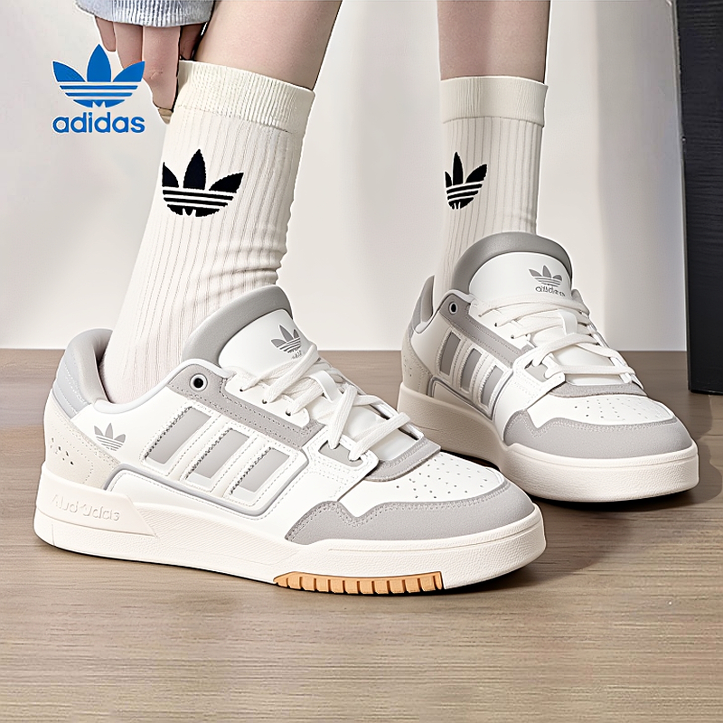 阿迪达斯三叶草男女鞋板鞋25新款DROP STEP LOW 2.0休闲鞋KI3415