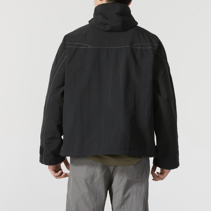 adidas阿迪达斯三叶草梭织连帽夹克男装2025新款宽松休闲服JD54