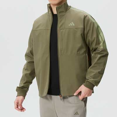 阿迪达斯男装梭织夹克外套2026新款春季户外训练休闲运动服KR2534