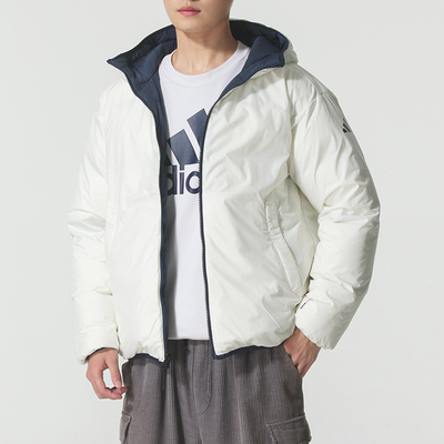 Adidas阿迪达斯男装两面穿羽绒服短款25秋冬新款运动服保暖KC2491