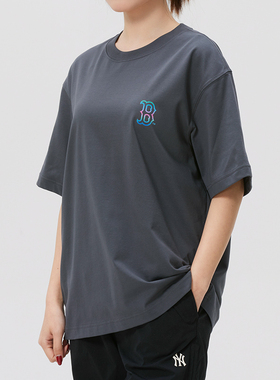 MLB男女短袖T恤26春季新款休闲跑步透气运动半袖3ATSB0663-43GRD