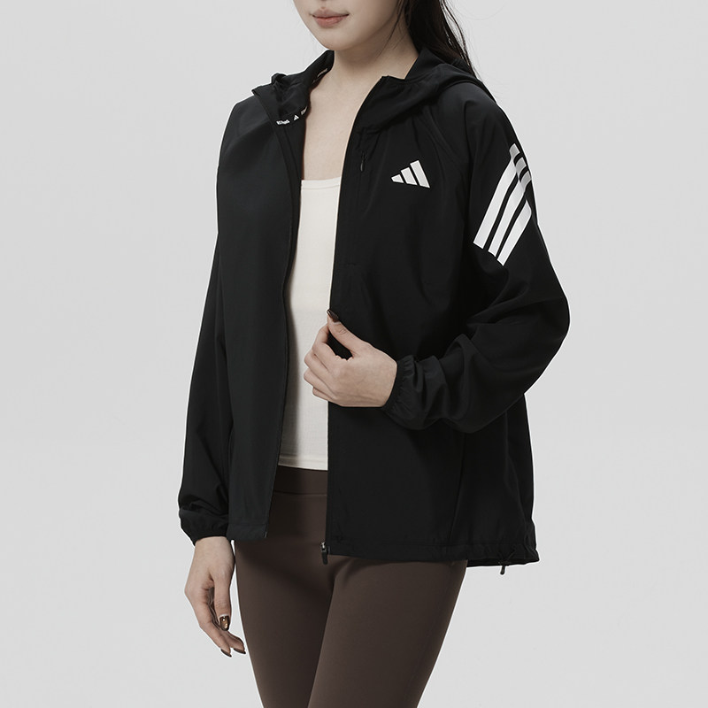 阿迪达斯三叶草女装梭织连帽夹克外套26春季新款跑步运动服KQ8074,运动服/休闲服装,运动茄克/外套,淘宝优惠券,粉丝福利购,淘宝优惠卷