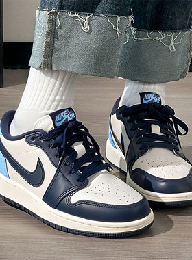 耐克Nike Air Jorda n1低帮运动鞋女鞋实战休闲篮球鞋CZ0858-400