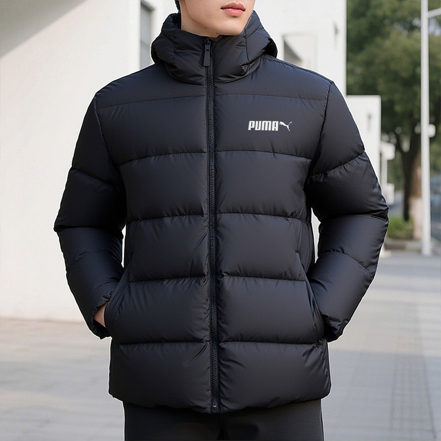 PUMA彪马男装短款羽绒服厚外套25冬季新款黑色保暖户外防风运动服