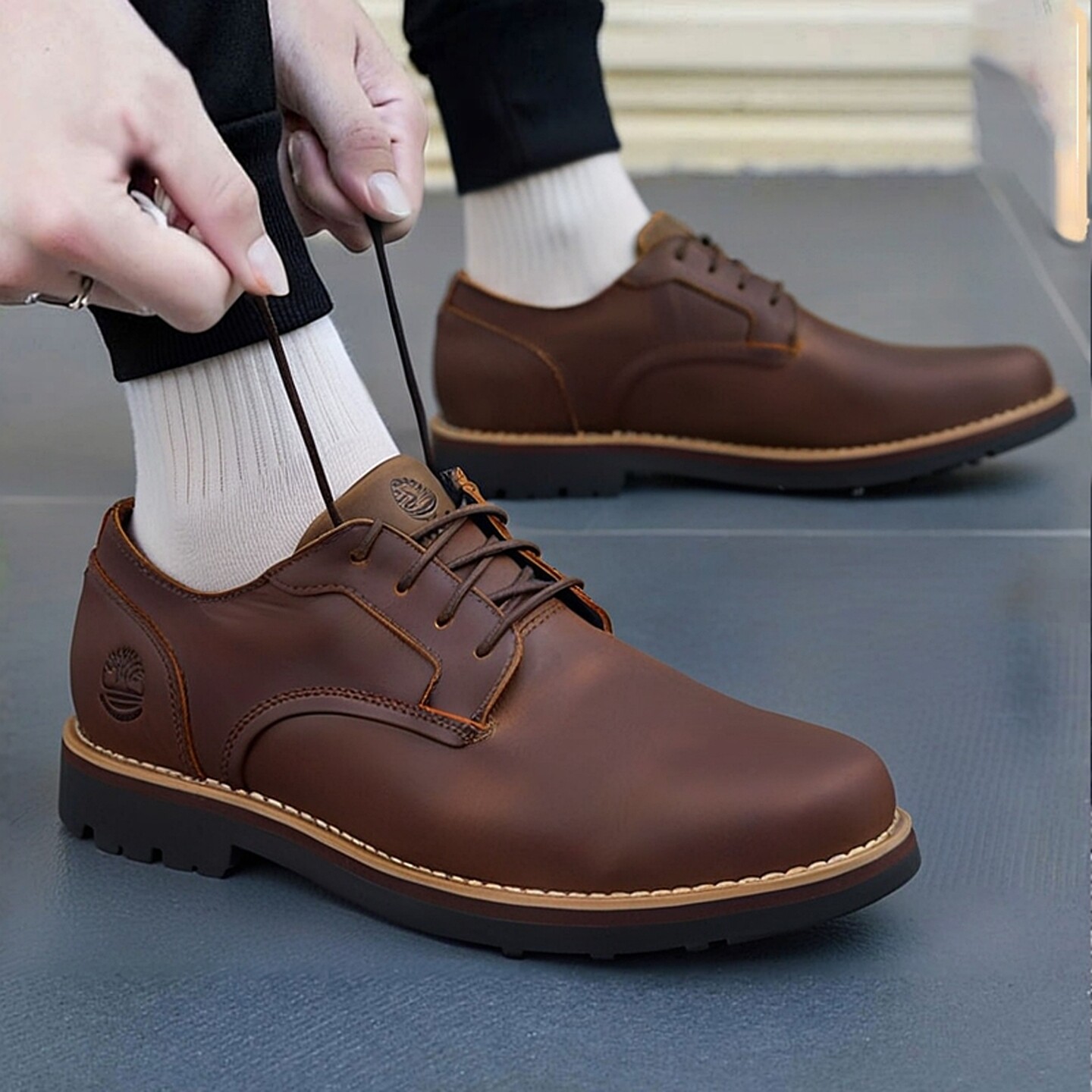 添柏岚复古棕色皮鞋男鞋秋冬新款户外舒适休闲鞋商务低帮鞋休闲鞋,户外/登山/野营/旅行用品,户外休闲鞋,淘宝优惠券,粉丝福利购,淘宝优惠卷