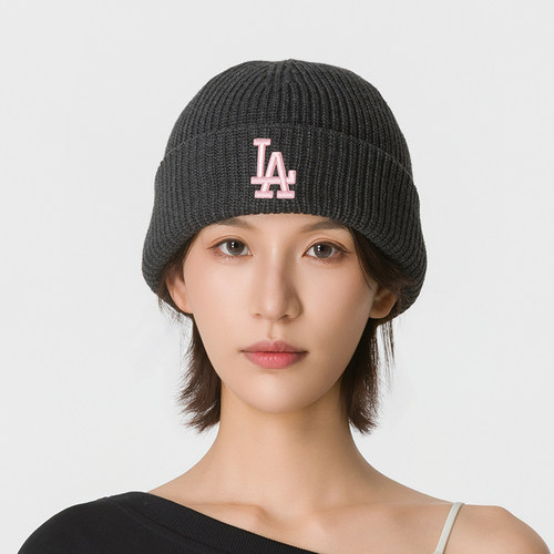 MLB秋冬绒线帽男女保暖休闲帽子26新款套头大头围运动帽3ABNBM266
