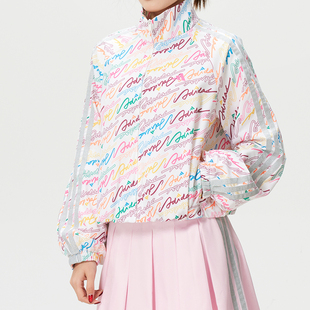 阿迪达斯adidas外套女装 运动服跑步彩色涂鸦夹克KS0031 2026春新款