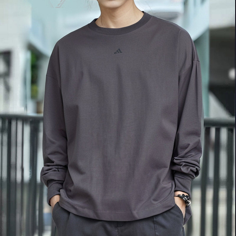 adidas阿迪达斯长袖T恤男女装2026新款运动服圆领上衣打底套头衫