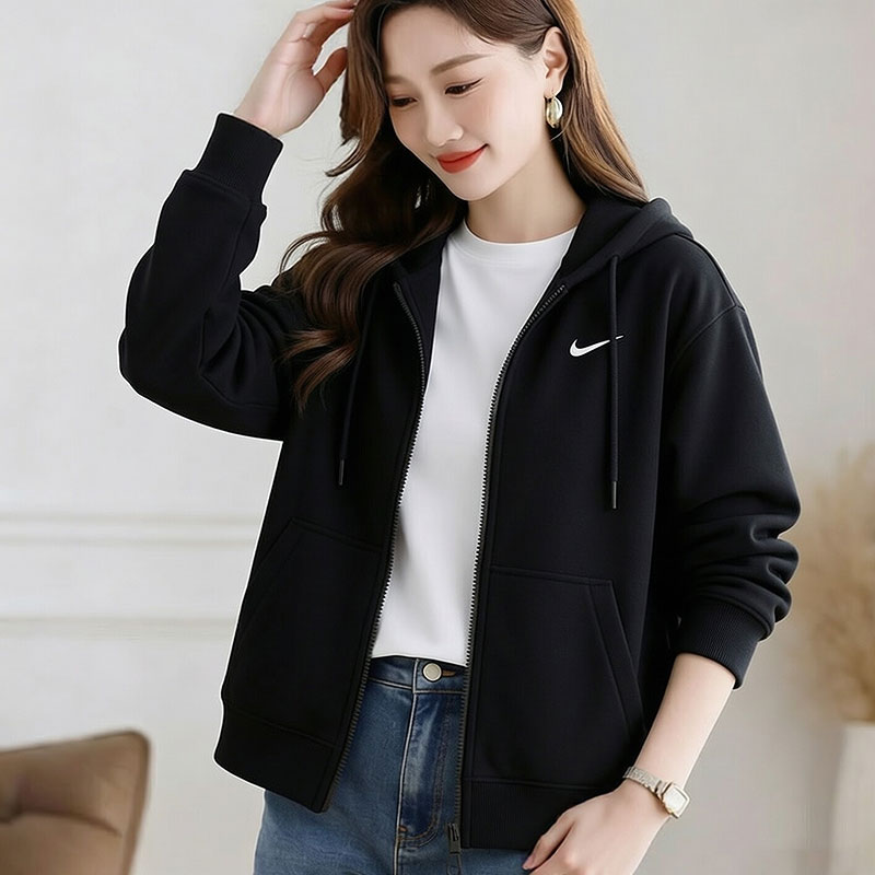 NIKE耐克女装针织外套2026秋季新款连帽开衫卫衣运动服IM8115-001