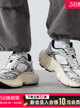 MLB2026新款复古厚底老爹鞋情侣休闲鞋男女运动鞋ASHWD15N