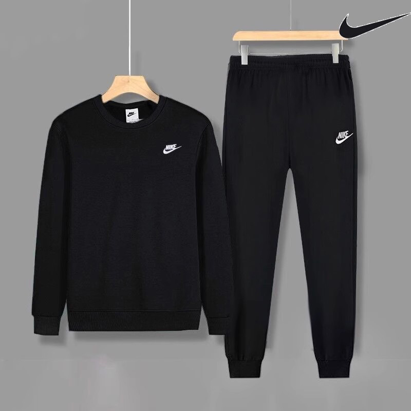 Nike耐克正品运动套装男子卫衣束脚长裤两件套2025秋季跑步运动服