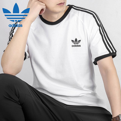 阿迪达斯（adidas）三叶草短袖白T恤男装26新款透气运动服KB2460