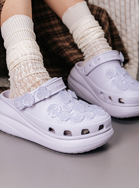 CROCS卡骆驰女鞋厚底洞洞鞋26新款男鞋休闲包头鞋沙滩鞋213121