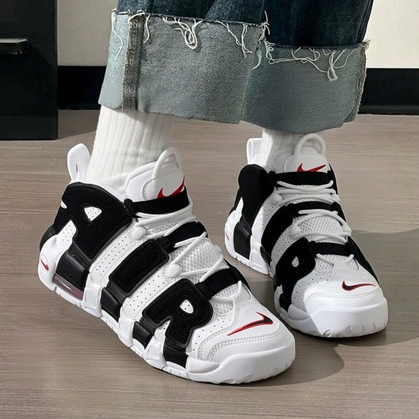 耐克女鞋Air More Uptempo皮蓬实战篮球鞋运动鞋休闲鞋415082-105
