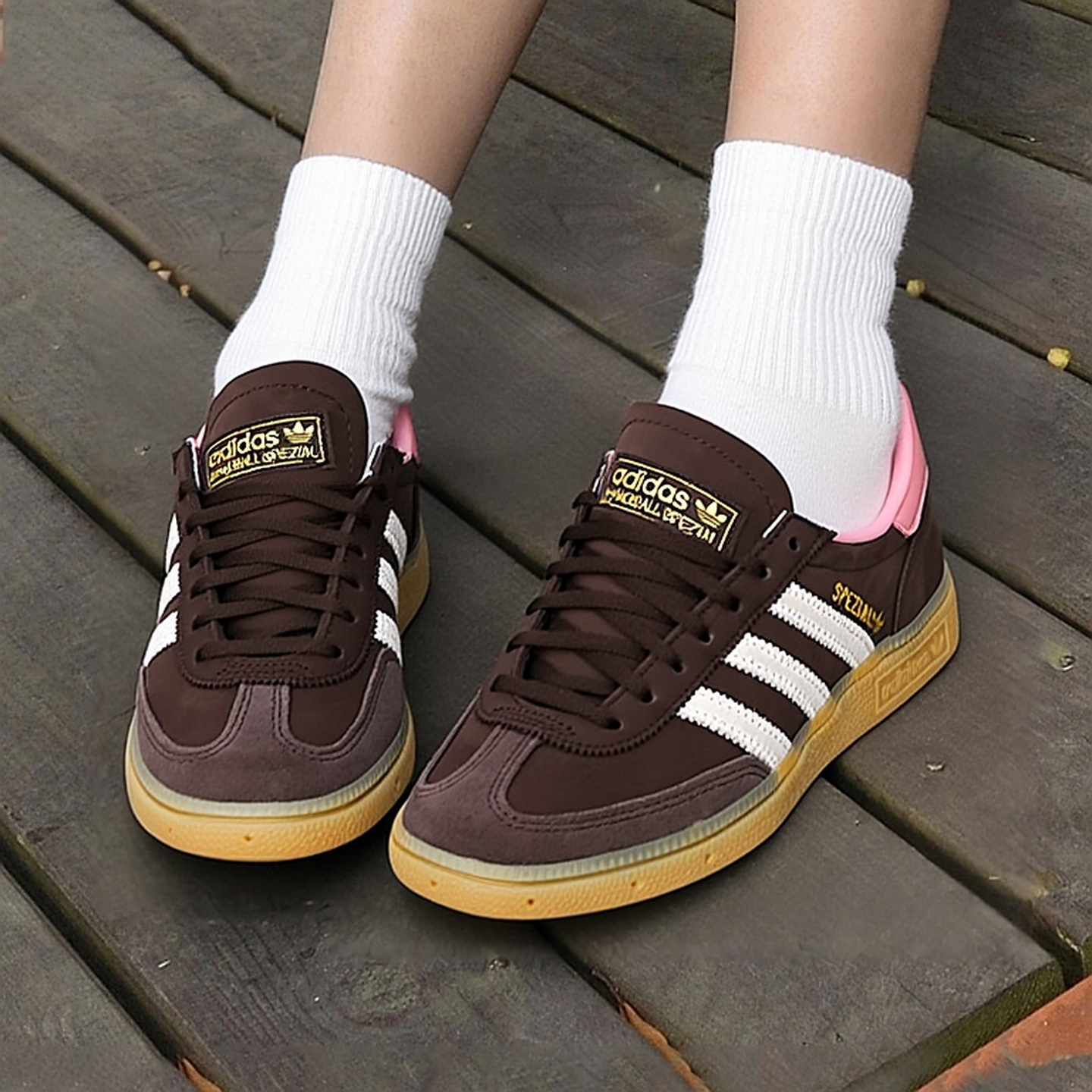 adidas阿迪达斯三叶草男女鞋HANDBALL复古运动休闲鞋德训鞋JR0852