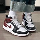 红色AJ1中帮复古运动休闲篮球鞋 新款 HF3193 25冬季 NIKE耐克女板鞋