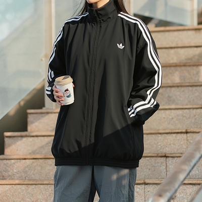 阿迪达斯女装梭织立领夹克外套2026春季新款跑步健身运动服KD2894