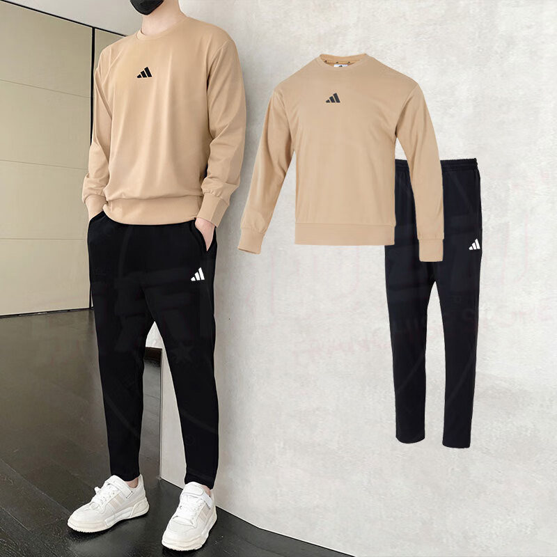 阿迪达斯圆领卫衣直筒长裤子男装休闲长袖套头衫冬季新款运动套装,运动服/休闲服装,运动套装,淘宝优惠券,粉丝福利购,淘宝优惠卷